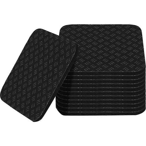 Lot de 12 tapis de course en silicone antidérapants et amortisseurs, protection de sol pour tapis de course, vélo d'appartement et équipements de fitness. (1/5)