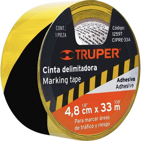 Cinta delimitadora - 33 m - Amarillo/Negro