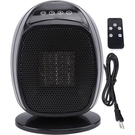 Petit radiateur d'appoint, ventilateur électrique portable, silencieux, adapté au bureau, à la maison, à la chambre, noir