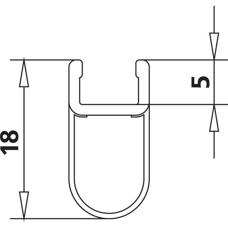 Kermi Glasabdichtung senkrecht x1, 97100, 2000mm, passend bis Serienhöhe 2000mm, 6034392