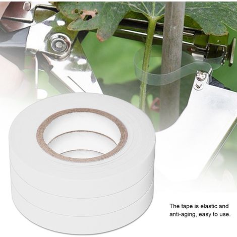 Lot de 20 rubans élastiques anti-âge pour le jardin, destinés aux vignes, tomates et concombres (blanc). (1/5)