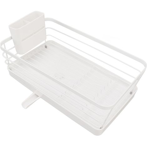 Égouttoir à vaisselle moderne grande capacité, résistant à la rouille et peu encombrant, avec bac d'égouttage pour plan de travail de cuisine, 39,5 x 23,5 x 14,5 cm / 15,6 x 9,3 x 5,7 pouces (1/5)