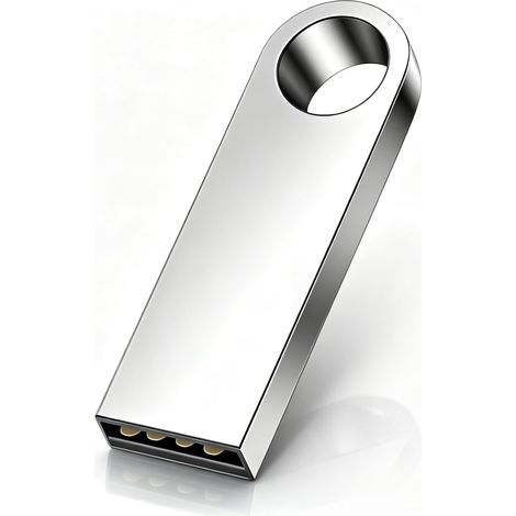 Clé USB de 64 Go, avec une vitesse maximale de 100 Mo/s, clé USB métallique, compatible avec PC, ordinateur portable, ordinateur, voiture et téléviseur. (1/5)
