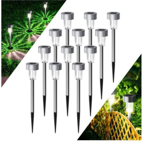 Lampes Solaires De Jardin - Panneau Solaire Monocristallin - Étanchéité IP65 - 10 Pièces (1/3)