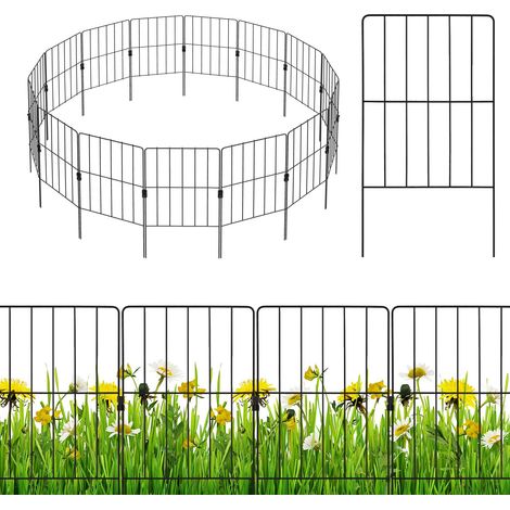 Recinzioni da giardino 15 pezzi, metallo pieghevole, cancelletto per animali domestici da giardino antiruggine, per l'arredo del patio, 33 x 60 cm (1/5)