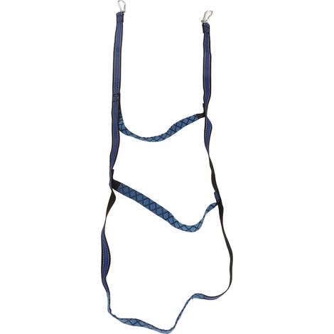 Échelle de accès cordage marine pliable avec crochets en nylon bleu portable pour yacht kayak bateau gonflable 3 marches entraxe 30cm haut 32cm (1/5)