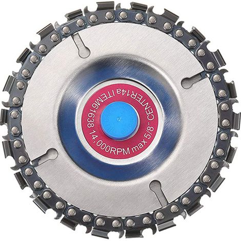 2 disques à chaîne pour meuleuse d’angle 4″ – Lame circulaire à tronçonner le bois – Plateau de coupe pour élagueuse et bûcheronnage