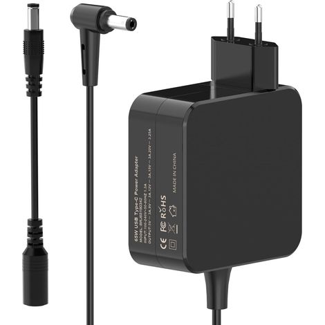 65W Chargeur Ordinateur Compatible avec ASUS X550 X550LA X550CA X551 X551M X552 X555 X555C X751 X751M X751L X751SA R510C R510L F555L R556 R556LA AD883020 ADP-65DW PA-1650-93 Adaptateur (1/5)