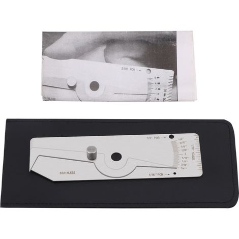 1pc Precision Stainless Steel Weld Gauge Undercut Depth Gage Measuring Tool