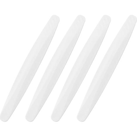 Lot de 4 Protections de seuil de portière de Voiture en Fibre de Carbone, Anti-Rayures, Protection de Pare-Chocs Universelle, pour portières, rétroviseurs et Pare-Chocs, Blanc (1/5)
