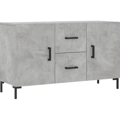 Credenza cassettiera mobile contenitore organizer cucina soggiorno salotto 100 x 36 x 60 cm legno ingegnerizzato grigio 020031824