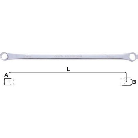 Clé polygonale Plat extra long Teng Tools 631618FL (1/2)