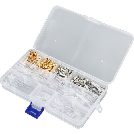 240 pièces Connecteur de borne à sertir mâle femelle avec manchon isolant Borne de fil pressée à froid,DUBUNS