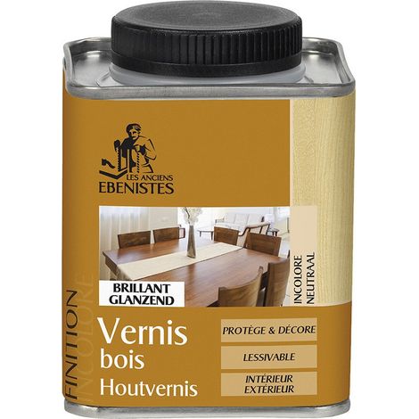 VERNIS BOIS BRILLANT 250ML INCOLORE - Les anciens ébénistes