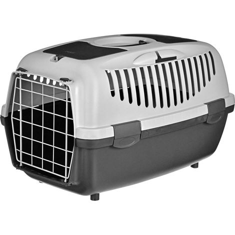 Cage de transport ZOLUX Gulliver 2 grise avec porte métallique pour petits animaux 55x36x35cm (1/10)