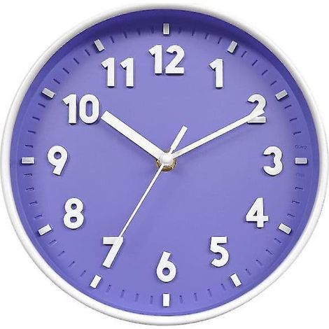 Horloge murale moderne et simple aux couleurs acidulées, silencieuse, pour le salon. Horloge murale pour la maison. Nouvelle horloge murale bleueTF. (1/5)