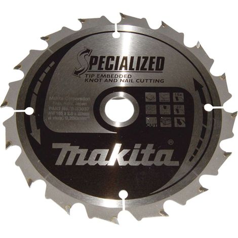 Makita Zubehör - Sägeblatt Holz, 165x20 mm, 16 Zähne B-33037