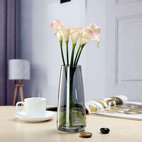 Vaso in vetro trasparente Aurora Color Symphony (grigio fumo) (1/5)
