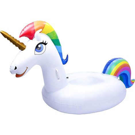 Bouée Licorne - Bouée Géante Licorne, Bouees Licorne ,Bouee Gonflable Licorne, Jouets De Piscine avec des Valves Rapides Spéciales pour Enfant et Adulte (Licorne) (1/5)