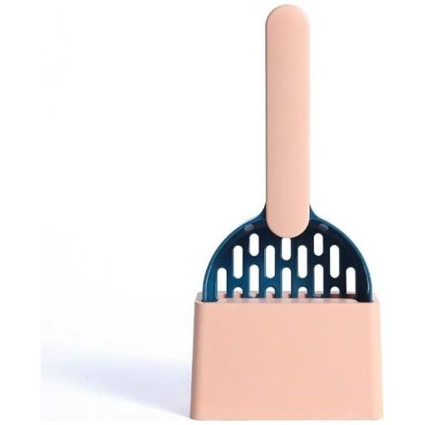 BUNTHAUS Pelle à litière pour chat avec filtre à litière pour chat - Outil de nettoyage pour déjections canines - Plastique ABS de qualité supérieure - Durable et facile à nettoyer - 2 pièces (rose) (1/5)
