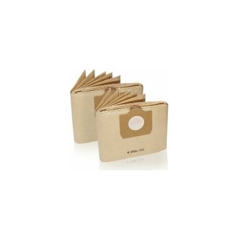Sacs pour aspirateur, lot de 10, sacs en papier 6.959-130.0 pour aspirateur WD3 WD3P WD3 Premium, sacs à poussière en papier A 2201 A2204 A2504, par DEBUNS (1/3)