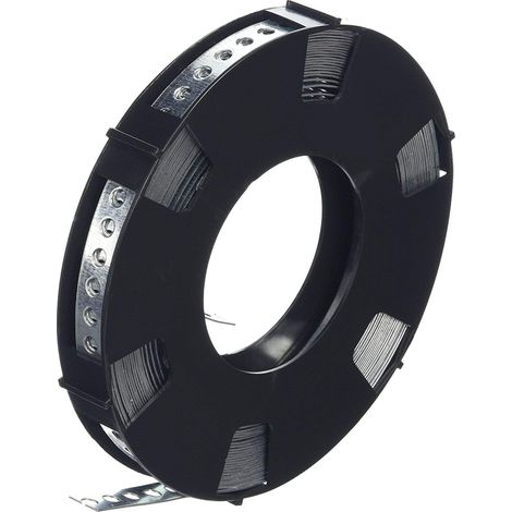 Striscia Perforata 12 Millimetri Zincato Ruolo 10 Metri Su Una Scatola Di Plastica, Un Pezzo 12X0,75 10M Dq (1/2)