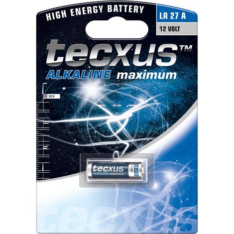 LR27/A27 Batterie, 1 Stk. im Blister, Alkali-Mangan Batterie (Alkaline), 12 V.