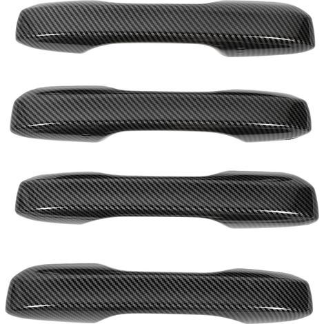 Lot de 4 poignées de porte extérieures de rechange résistantes aux rayures, style fibre de carbone, pour Honda Civic, Accord, CR-V et HR-V. (1/5)
