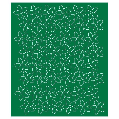 Adesivi murali per finestre con fiori, 3 cm, 48 pezzi, verde opaco