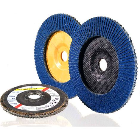 Disque à lamelles conique RB 48624 YX Zirconium hautes performances - Ø 125 mm - Grain 40 - Inox, acier - 1 pièce - HERMES - 6042429