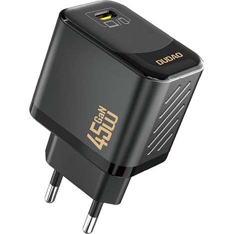 Dudao A28 45W GaN USB-C Wandladegerät – Schwarz (1/5)