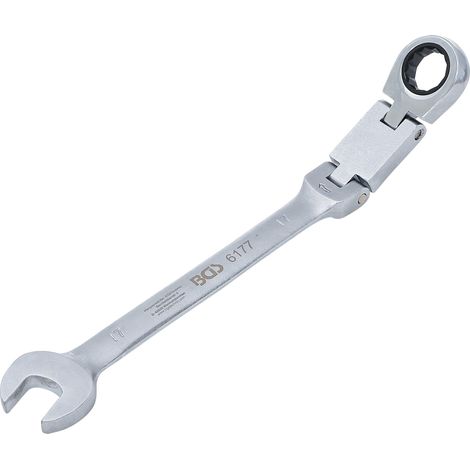 Chiave combinata a cricchetto con doppio snodo regolabile 17 mm (1/4)