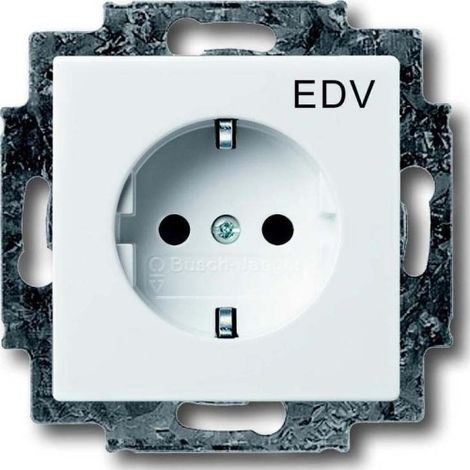 Busch-Jaeger Insert de prise SCHUKO® EDV Safety+ blanc studio - Plattform 63 (20 EUCKS/DV-84), 2CKA002013A5268