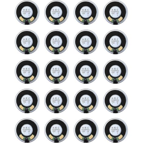 20 haut-parleurs de 36 mm, 16 ohms et 1 W, boîtier en aluminium avec aimants intégrés (1/5)