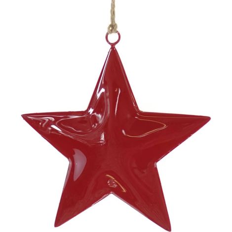 POSIWIO Weihnachtssternanhänger Rot Ø ca. 12,5 cm - Metall (1/2)