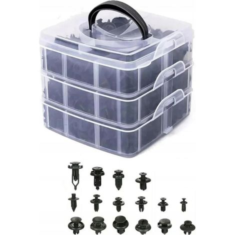 SET DE CLIPS UNIVERSALES PARA TAPICERÍA DE COCHE 620 uds (1/4)