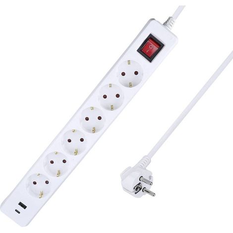 Multiprise AS Schwabe 11377 blanc contact de protection 1 pc(s)