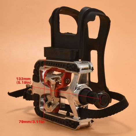 SPD Bicycle Pedals with Toe Cages for Clip-On Pedals for Indoor Exercises, 9/16" Cycling Platform Pedals (1/5)