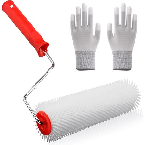 Rullo livellante, rullo livellante in resina da 23 cm con guanti, rullo livellante utilizzato per la ventilazione del pavimento e la rimozione della vernice - Rullo di spurgo per la ventilazione del r (1/5)