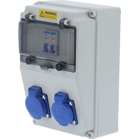 Distributeur mural d'alimentation 2 positions pour boîtier électrique de chantier extérieur 16 A 220-250 V (1/5)