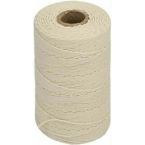 Vtizikl Cuerda de algodón beige - Hilo de cocina de 1 mm, 200 m de hilo de algodón natural - Para elaboración de carne de ave, embutidos, bricolaje y decoración (1/4)