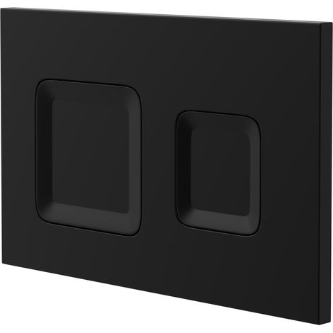 Vienna Colore Matt Black Mechanical Dual Flush Plate with Square Buttons for Jesi Cistern