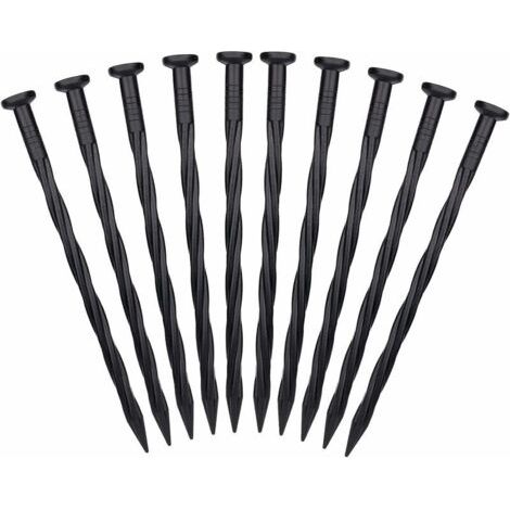 10 Pièces Clous Bordure de Gazon, Piquets d'ancrage de Jardin en Plastique Clou de Sol pour Tente Piquets de Jardin en Spirale pour Bordure de Pavé Gazon Artificiel