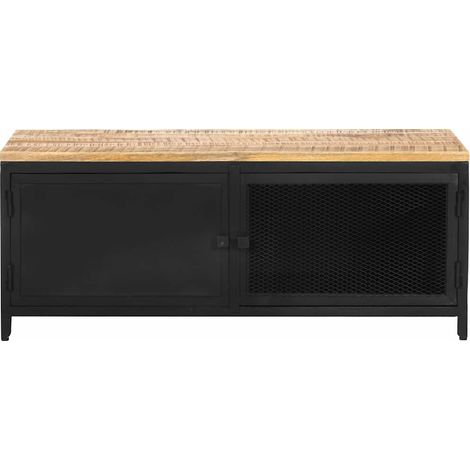 Maison Exclusive - Couchtisch 90x50x37 cm Raues Mango-Massivholz (1/5)