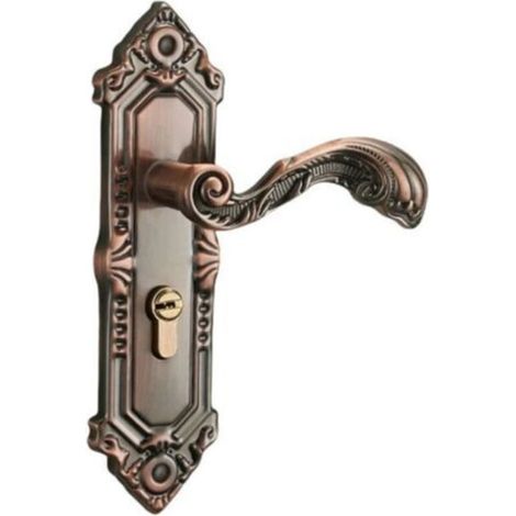 Entrance Door Senture Lock Aluminum Retro Interior Retro Lock for Home Bedroom Lever (1/3)