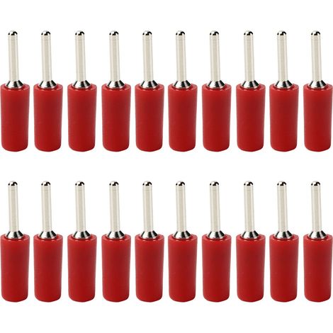 Lot de 20 fiches bananes mâles 2mm en laiton nickelé, connecteurs étanches pour accessoires de bricolage. (1/5)