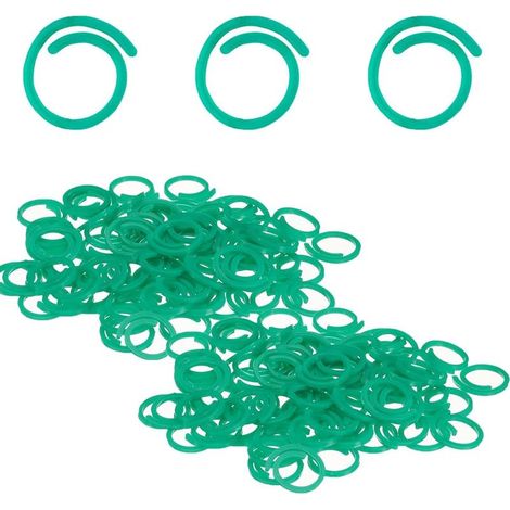 Lot de 200 clips de fixation pour plantes grimpantes - Anneaux torsadés pour maisons, bureaux, jardins, serres (1/5)