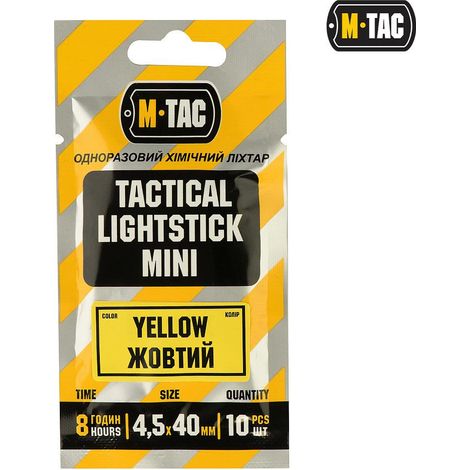 M-Tac Leuchtstäbe (chemische Beleuchtung) – 4,5 x 40 mm – Gelb – 10 Stück (1/4)