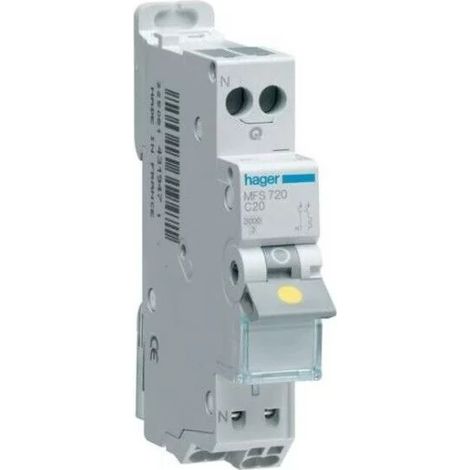 Hager MFS720 Home circuit breaker 1P+N 20A curve C