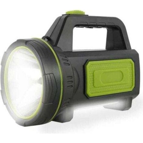 Linterna LED recargable USB ultra potente de 135000 lúmenes y 6000 mAh con luz lateral, linterna impermeable de alta potencia para emergencias, senderismo, camping y caza - Crezuo